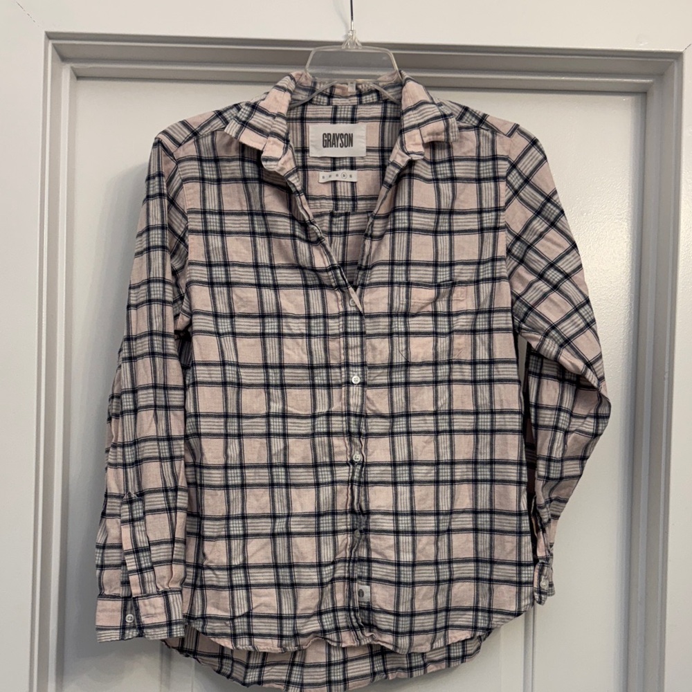 Grayson Pink and Black Flannel Plaid Shirt